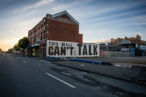 This Wall can't talk, Streetview, morning mood at Christchurch Central City This Wall can't talk, Streetview, morning mood at Christchurch Central City